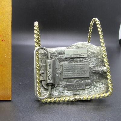 1997 Alaska Iditarod Commemorative Pewter Belt Buckle Limited Edition