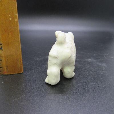 Vintage Miniature White Husky Dog Puppy Figurine Pair