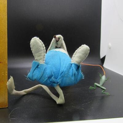 Vintage Annalee Plush Fishing Mouse