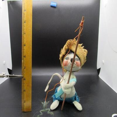 Vintage Annalee Plush Fishing Mouse