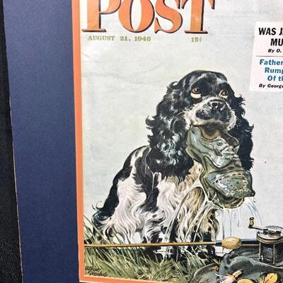 Vintage Spaniel Hunting Dog Post Cover Art