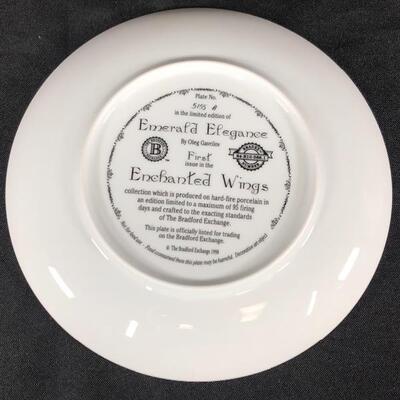 Emerald Elegance from the Enchanted Wings Collection Butterfly Plate
