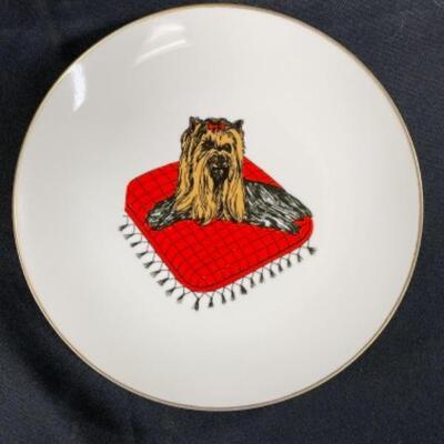 Set of 5 Yorkie Dog Collector Plates