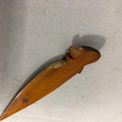 Lot 9 - German Carved Wood Book Mark