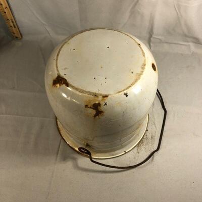 Lot 23 - White Enamelware Pot