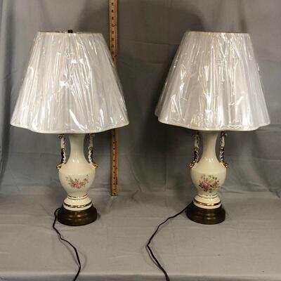 Lot 35 - Pair of Ceramic Base Lamps