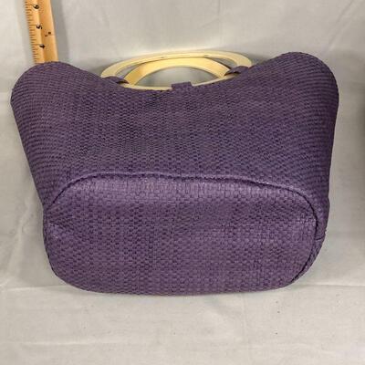 Lot 37 - Purple Purse and Leather Wallet