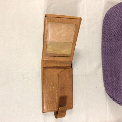 Lot 37 - Purple Purse and Leather Wallet