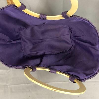 Lot 37 - Purple Purse and Leather Wallet