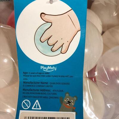 Lot 49 - Pink and White Plastic Balls for Baby