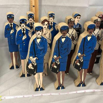 Lot 94 - Wooden Wedgie Career People