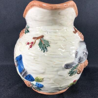 Sonoma Knollwood Rustic Pinecone and Birds Water Pitcher 