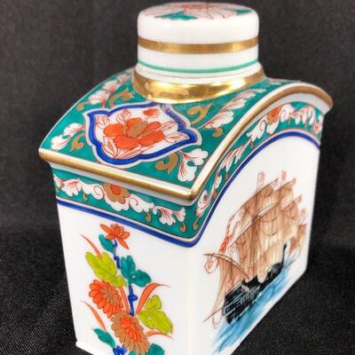 Vintage Ceramic Sailing Ship Decanter Apothecary Jar Vista Alegre Portugal