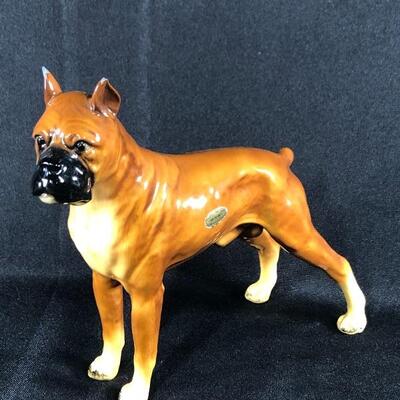 Vintage Boxer Dog Figurine Mortens Studio