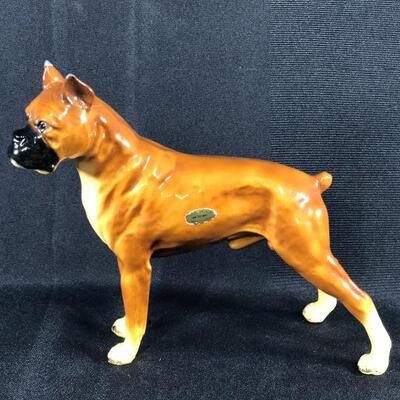 Vintage Boxer Dog Figurine Mortens Studio