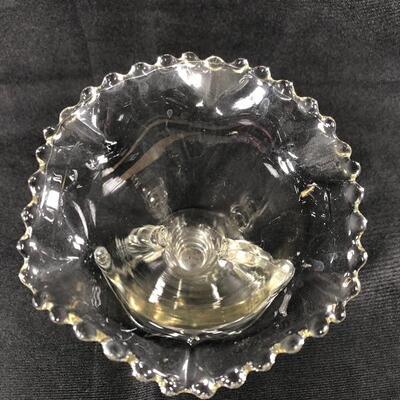 Vintage Imperial Glass Candlewick Fluted Vase Yellow Hue