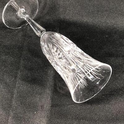 Vintage Cut Crystal Champagne Glasses Stemware Set of 9