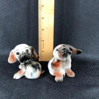 Adorable Vintage Puppy Salt and Pepper Shaker Set