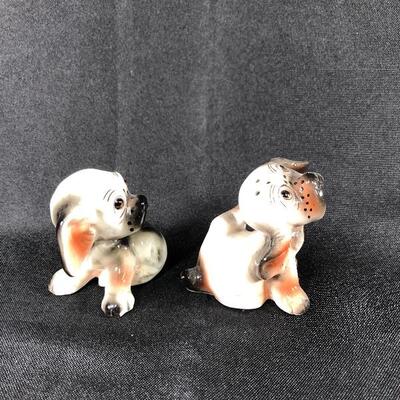 Adorable Vintage Puppy Salt and Pepper Shaker Set