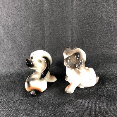 Adorable Vintage Puppy Salt and Pepper Shaker Set