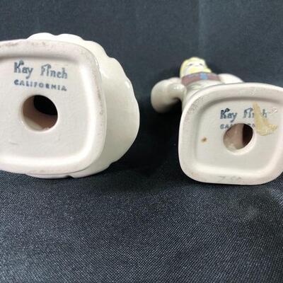 Vintage Kay Finch California Pottery Dutch Boy and Girl 