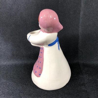 Vintage Kim Ward Hollywood Woman Lady in Pink Candle Holder