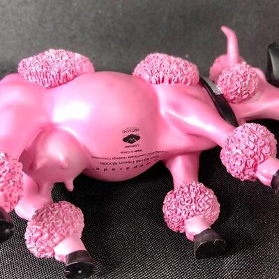 Pair of Cow Parade Figurines Moocho Amor French Moodle
