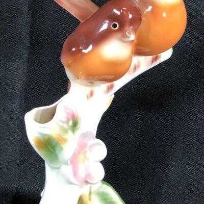 Vintage Mr & Mrs English Robin by Clay Sketches Figurine Vase