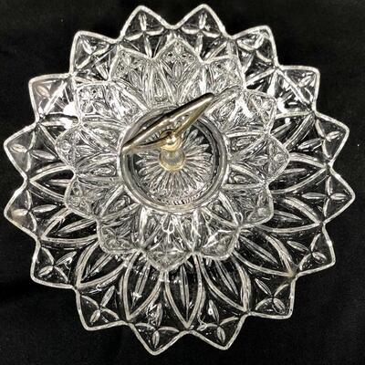 Vintage Pressed Glass Two Tier Serving Dish Plate 