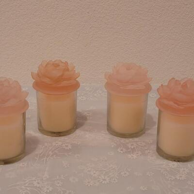 Lot 274: Rose Candles (4)