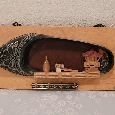 Lot 278: Mid Century Modern Picture Frames - one with hooks for keys
