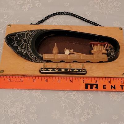 Lot 278: Mid Century Modern Picture Frames - one with hooks for keys