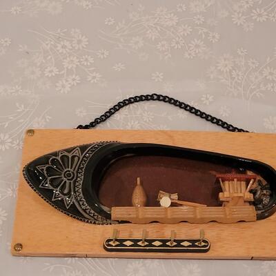 Lot 278: Mid Century Modern Picture Frames - one with hooks for keys