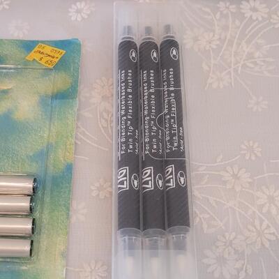 Lot 308: Marker and Blending Brushes and Elegant Writer Pens