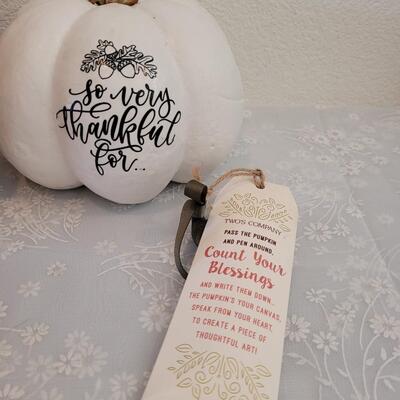 Lot 345: Count Your Blessings Pumpkin and Fall Basket 