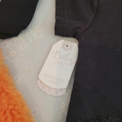 Lot 346: Baby Black Cat Onsie, Socks and Pumpkin Jacket