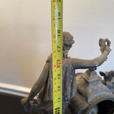 #1 Antique French Cast Metal Clock