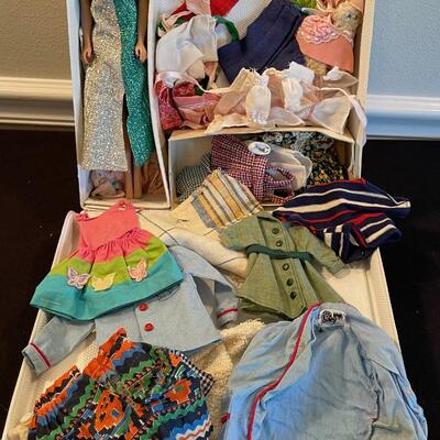 #3 Vintage Barbie Doll, case and clothing 1961 Brunette Bubble Cut