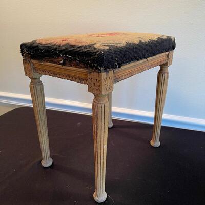 #8 Antique Needle Point Stool 