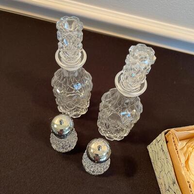 #13 Crystal Salt & Pepper and Vinegar & Oil Cruet 