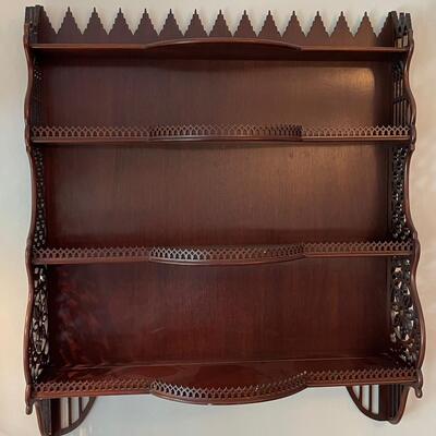 #15 Vintage Mahogany Wall Shelf 