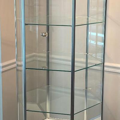 #21 Nice Hexagon Lite Curio Cabinet - Steel, Glass, Formica 