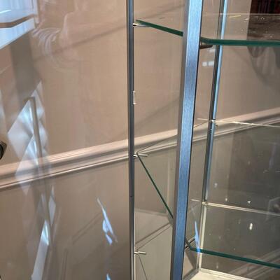 #21 Nice Hexagon Lite Curio Cabinet - Steel, Glass, Formica 
