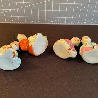 #23 (4) Asian 3" Tall Figurines 