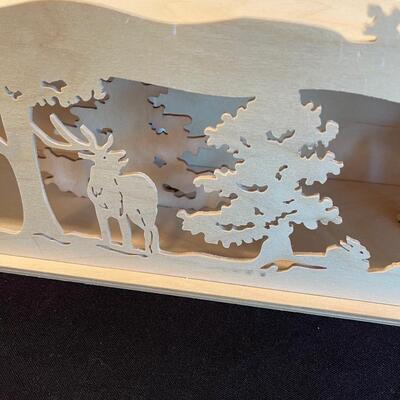 #29 Back Lite Shadow Box, Cut out - Woods scene