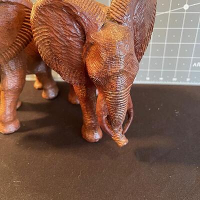 #32 Elephant Sculpture Wood   