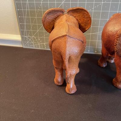 #32 Elephant Sculpture Wood   