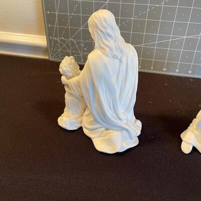 #40 (2)Lenox  FINE Bone China Jesus Sculptures  
