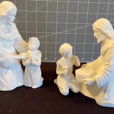 #40 (2)Lenox  FINE Bone China Jesus Sculptures  