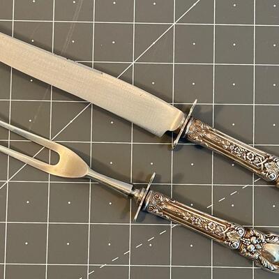 #56 Silver Handled Carving Set 